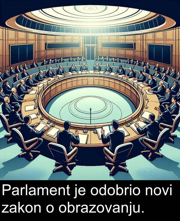 obrazovanju: Parlament je odobrio novi zakon o obrazovanju.