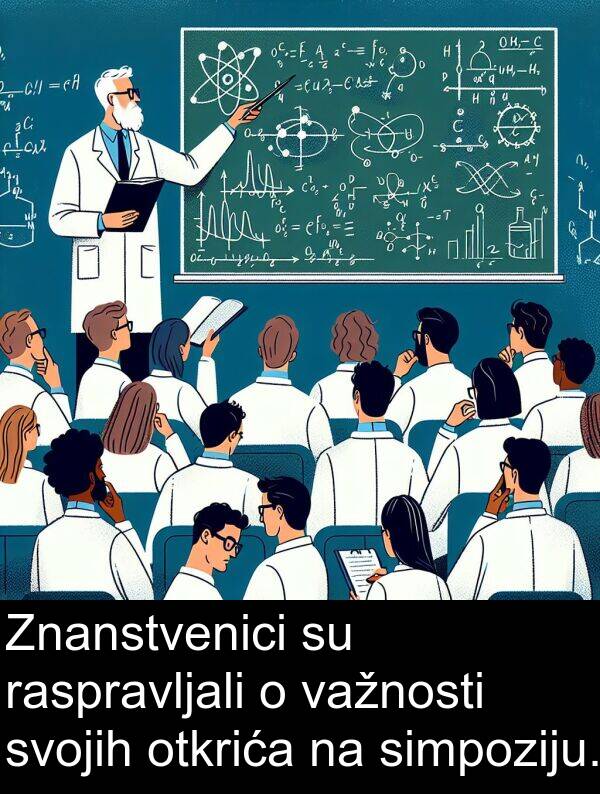 važnosti: Znanstvenici su raspravljali o važnosti svojih otkrića na simpoziju.