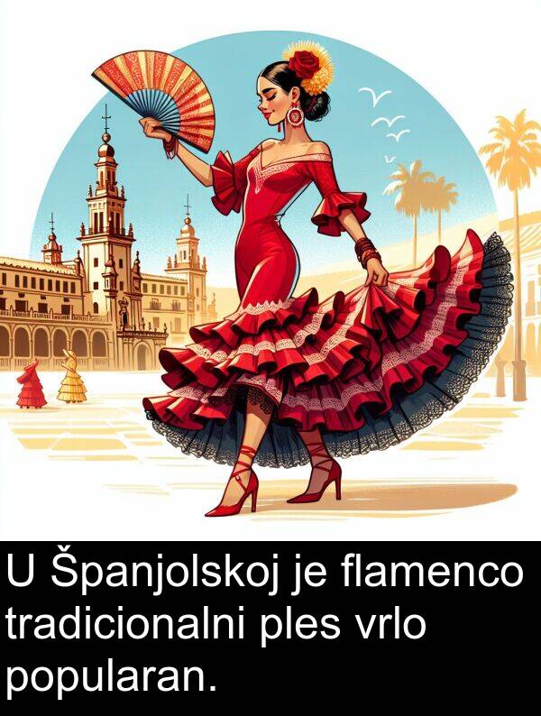 flamenco: U Španjolskoj je flamenco tradicionalni ples vrlo popularan.