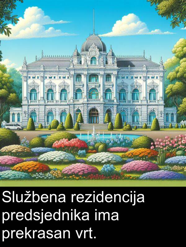 rezidencija: Službena rezidencija predsjednika ima prekrasan vrt.