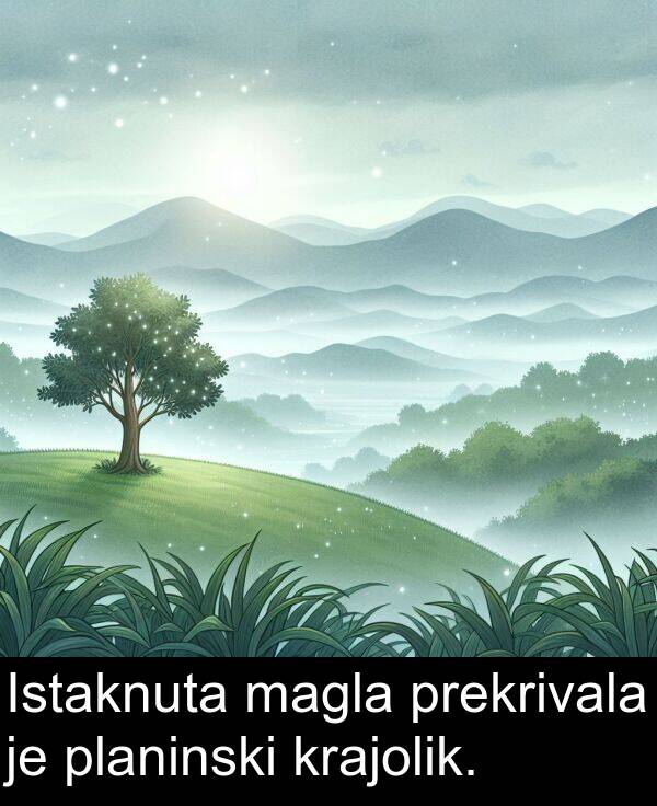 magla: Istaknuta magla prekrivala je planinski krajolik.