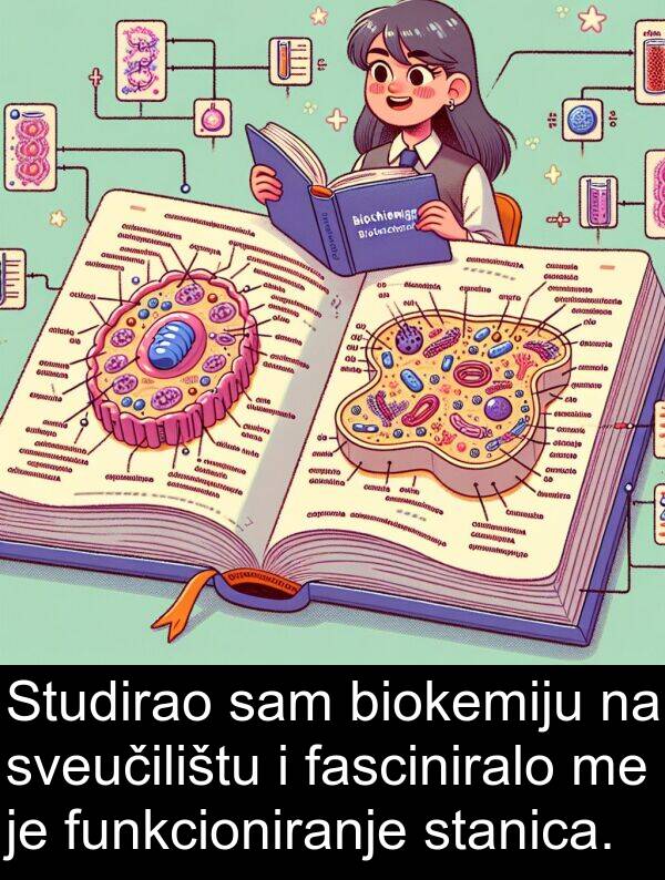 biokemiju: Studirao sam biokemiju na sveučilištu i fasciniralo me je funkcioniranje stanica.