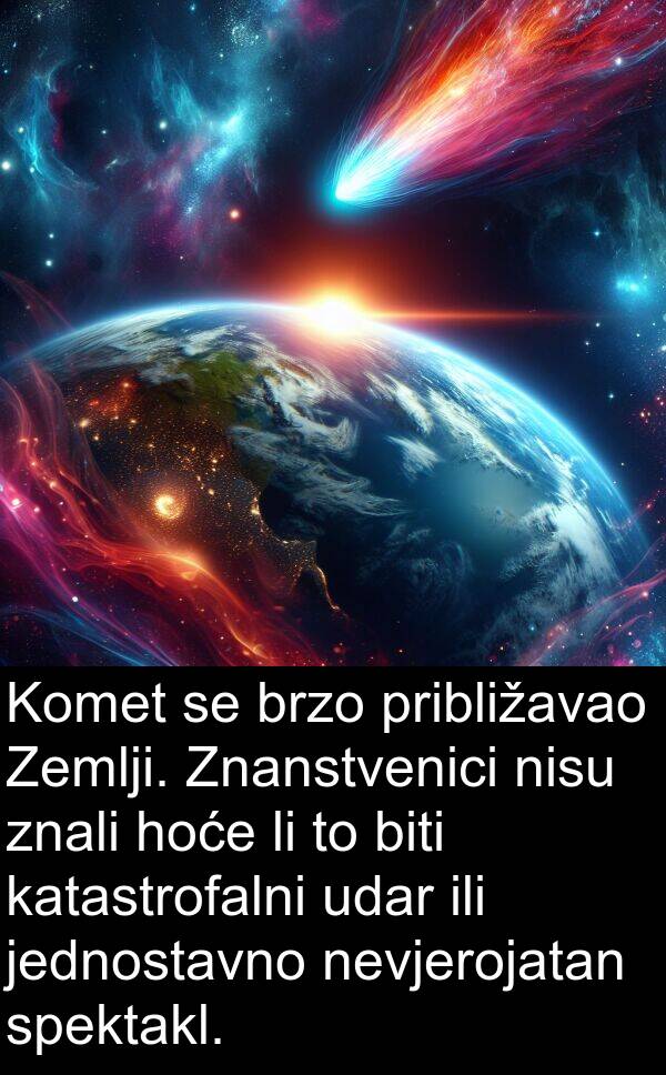 hoće: Komet se brzo približavao Zemlji. Znanstvenici nisu znali hoće li to biti katastrofalni udar ili jednostavno nevjerojatan spektakl.