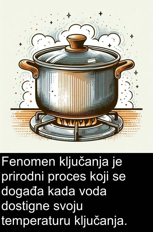 ključanja: Fenomen ključanja je prirodni proces koji se događa kada voda dostigne svoju temperaturu ključanja.