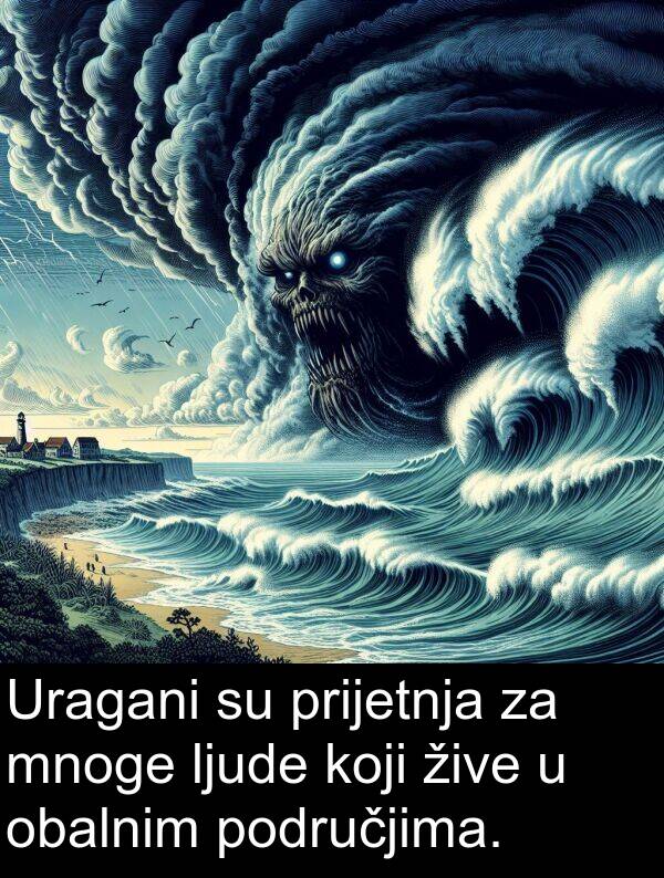 obalnim: Uragani su prijetnja za mnoge ljude koji žive u obalnim područjima.