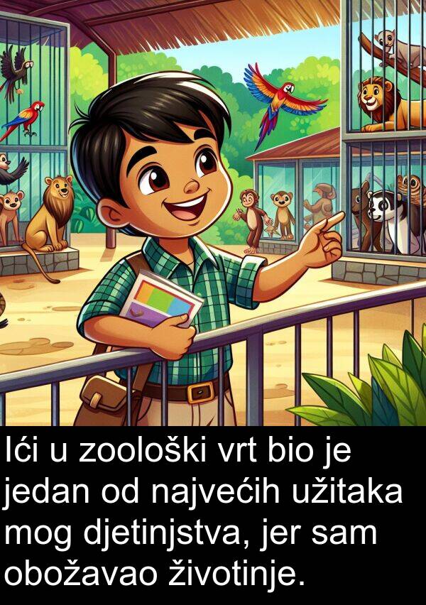 obožavao: Ići u zoološki vrt bio je jedan od najvećih užitaka mog djetinjstva, jer sam obožavao životinje.