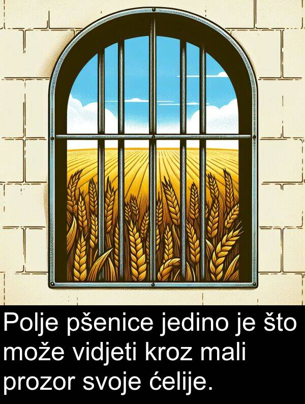 mali: Polje pšenice jedino je što može vidjeti kroz mali prozor svoje ćelije.