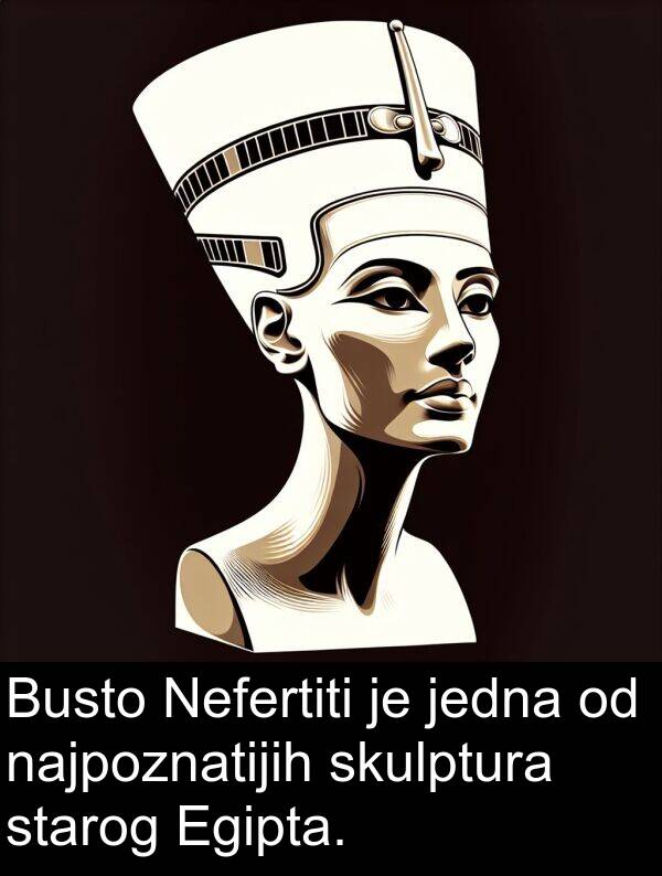 najpoznatijih: Busto Nefertiti je jedna od najpoznatijih skulptura starog Egipta.