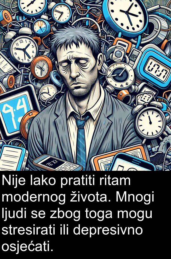 toga: Nije lako pratiti ritam modernog života. Mnogi ljudi se zbog toga mogu stresirati ili depresivno osjećati.