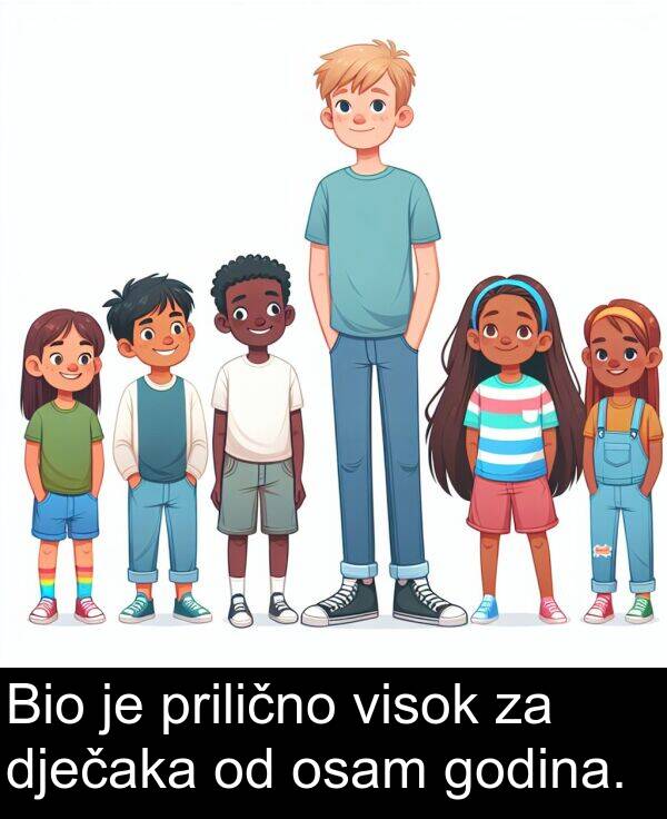 godina: Bio je prilično visok za dječaka od osam godina.