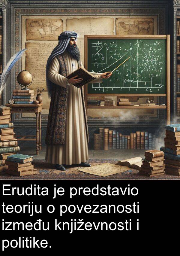 književnosti: Erudita je predstavio teoriju o povezanosti između književnosti i politike.