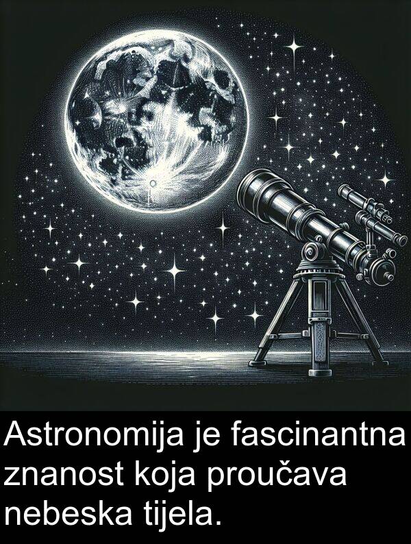 fascinantna: Astronomija je fascinantna znanost koja proučava nebeska tijela.