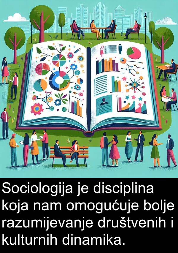 nam: Sociologija je disciplina koja nam omogućuje bolje razumijevanje društvenih i kulturnih dinamika.