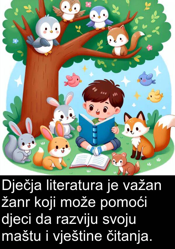 razviju: Dječja literatura je važan žanr koji može pomoći djeci da razviju svoju maštu i vještine čitanja.