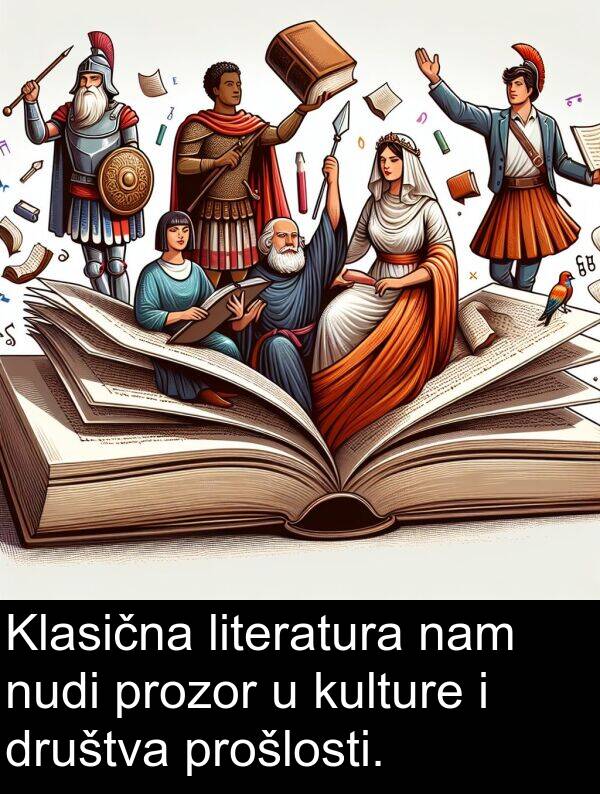 nam: Klasična literatura nam nudi prozor u kulture i društva prošlosti.