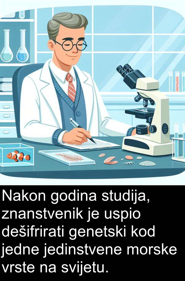 genetski: Nakon godina studija, znanstvenik je uspio dešifrirati genetski kod jedne jedinstvene morske vrste na svijetu.