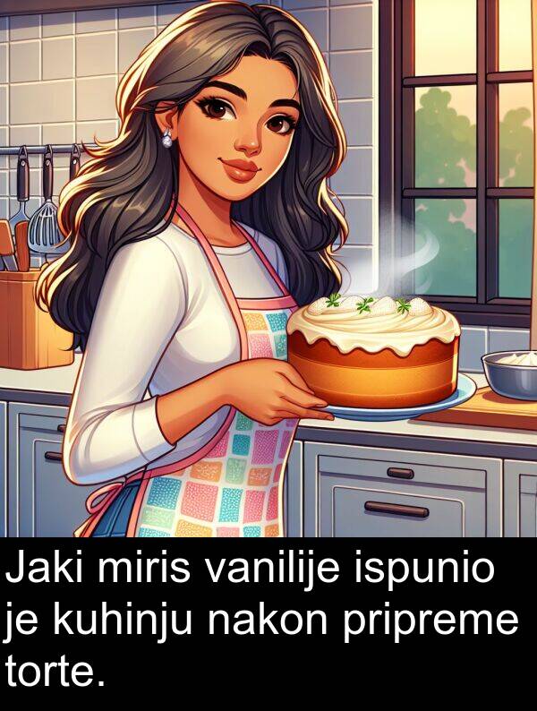 nakon: Jaki miris vanilije ispunio je kuhinju nakon pripreme torte.