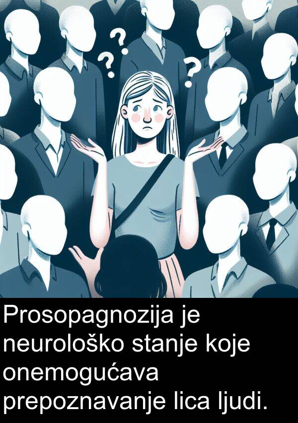 lica: Prosopagnozija je neurološko stanje koje onemogućava prepoznavanje lica ljudi.