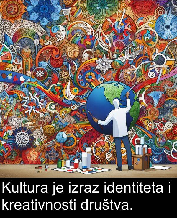 identiteta: Kultura je izraz identiteta i kreativnosti društva.