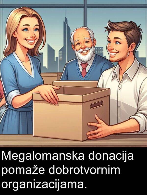 pomaže: Megalomanska donacija pomaže dobrotvornim organizacijama.