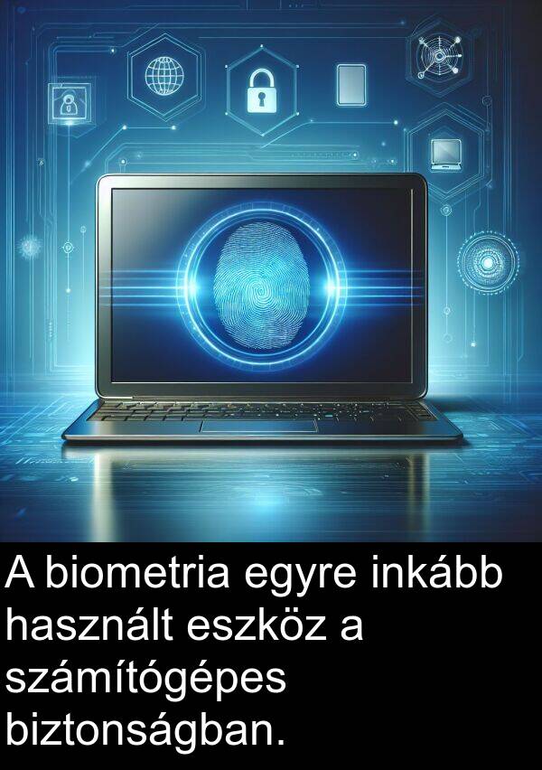 egyre: A biometria egyre inkább használt eszköz a számítógépes biztonságban.