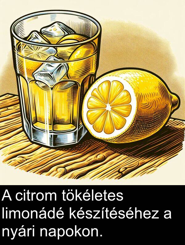 citrom: A citrom tökéletes limonádé készítéséhez a nyári napokon.