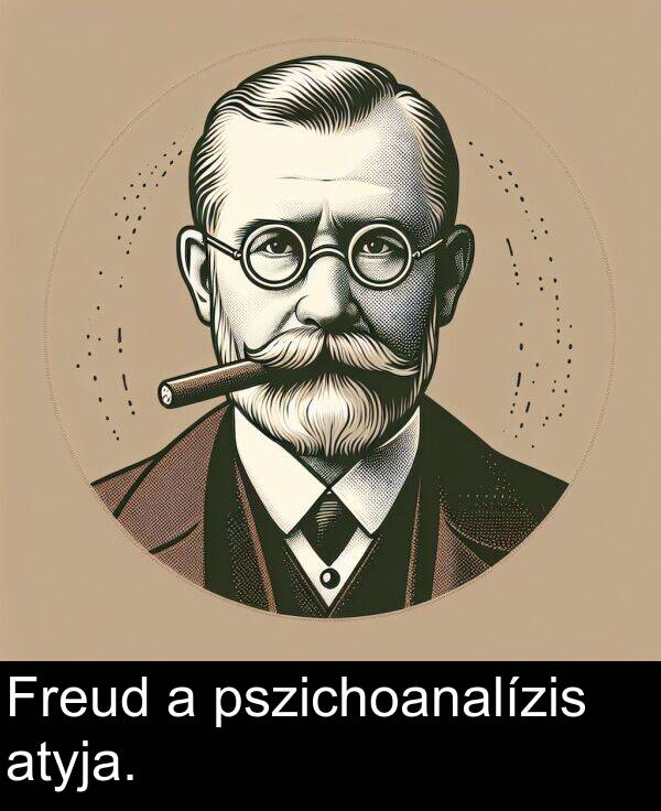 atyja: Freud a pszichoanalízis atyja.