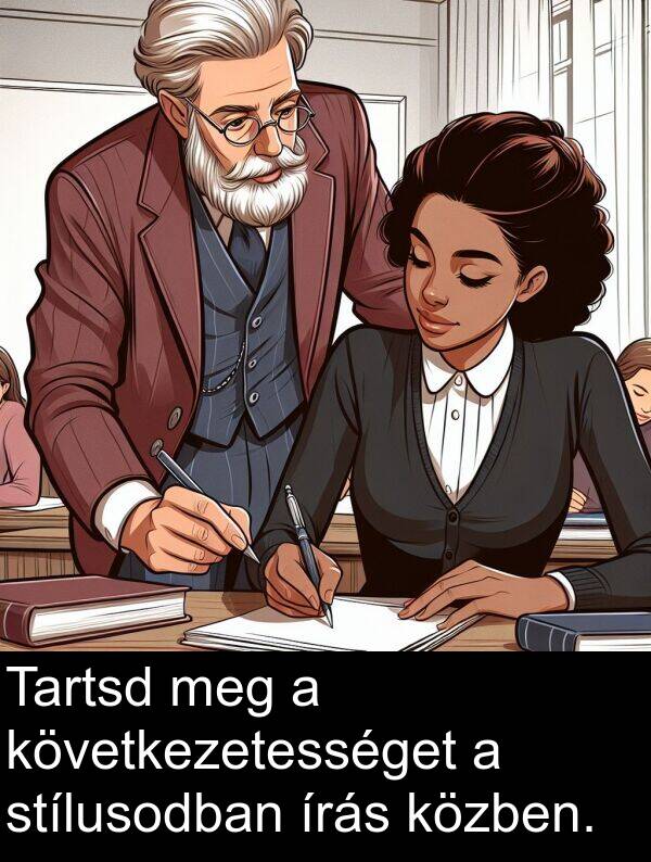 meg: Tartsd meg a következetességet a stílusodban írás közben.