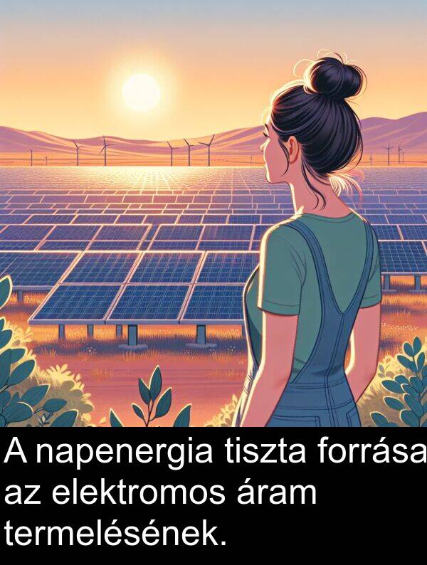 elektromos: A napenergia tiszta forrása az elektromos áram termelésének.