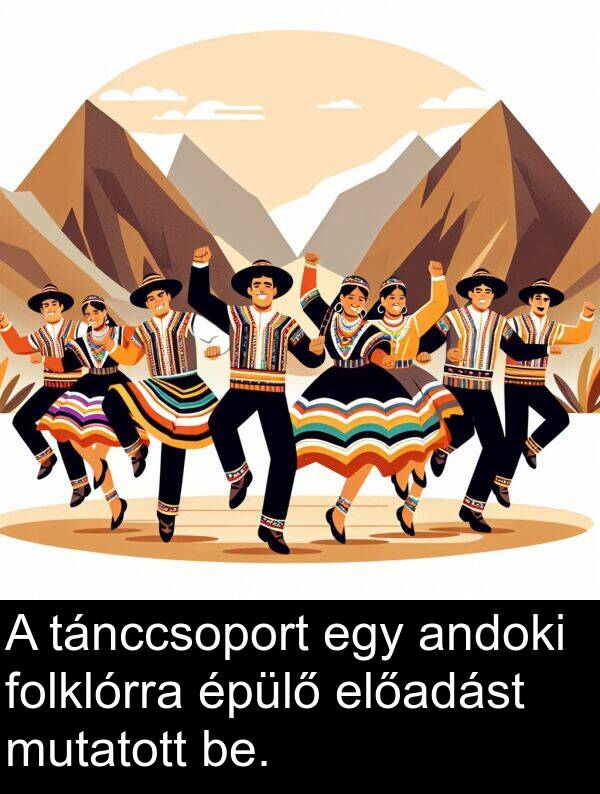 épülő: A tánccsoport egy andoki folklórra épülő előadást mutatott be.