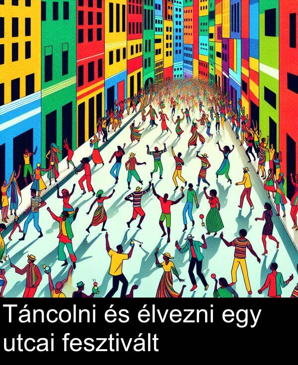 utcai: Táncolni és élvezni egy utcai fesztivált