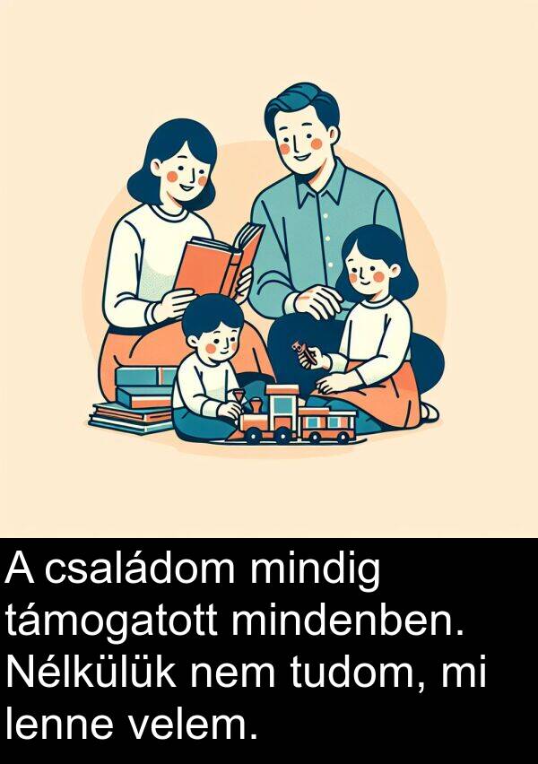 támogatott: A családom mindig támogatott mindenben. Nélkülük nem tudom, mi lenne velem.