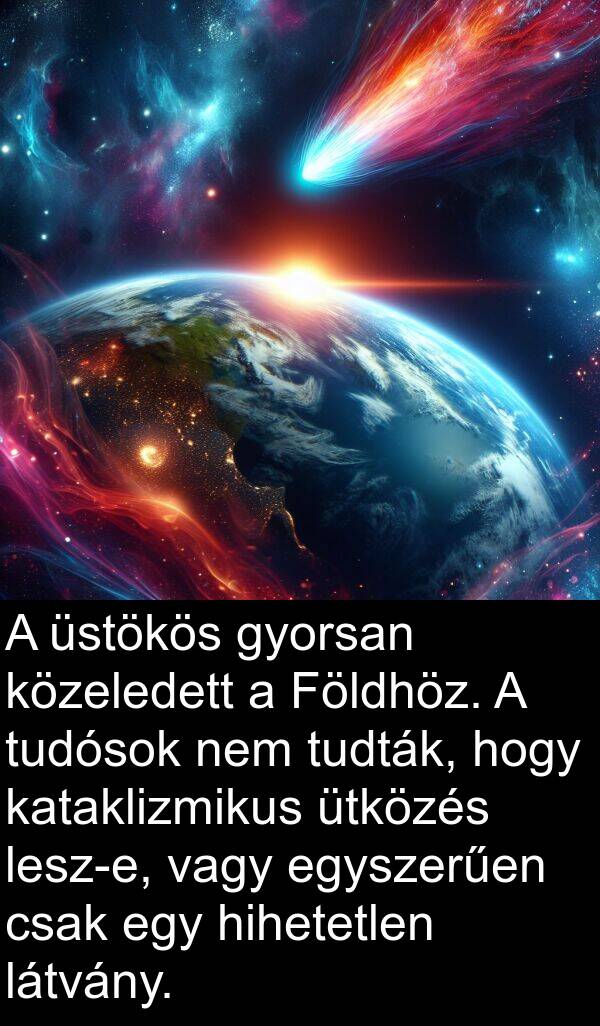 ütközés: A üstökös gyorsan közeledett a Földhöz. A tudósok nem tudták, hogy kataklizmikus ütközés lesz-e, vagy egyszerűen csak egy hihetetlen látvány.