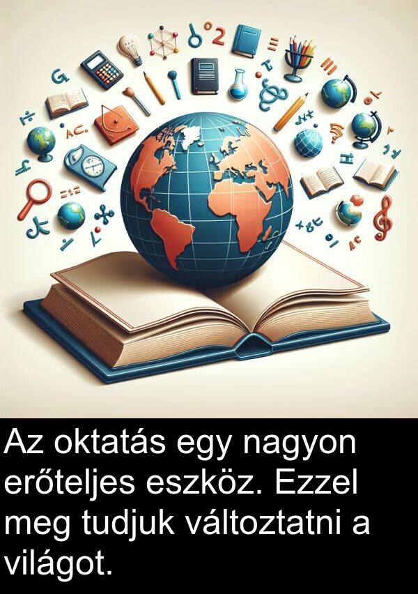 változtatni: Az oktatás egy nagyon erőteljes eszköz. Ezzel meg tudjuk változtatni a világot.