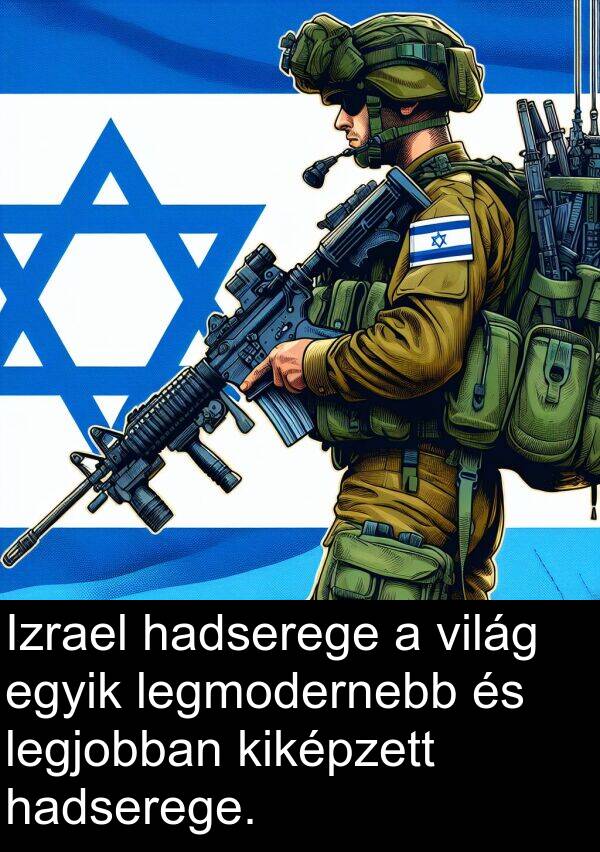 hadserege: Izrael hadserege a világ egyik legmodernebb és legjobban kiképzett hadserege.