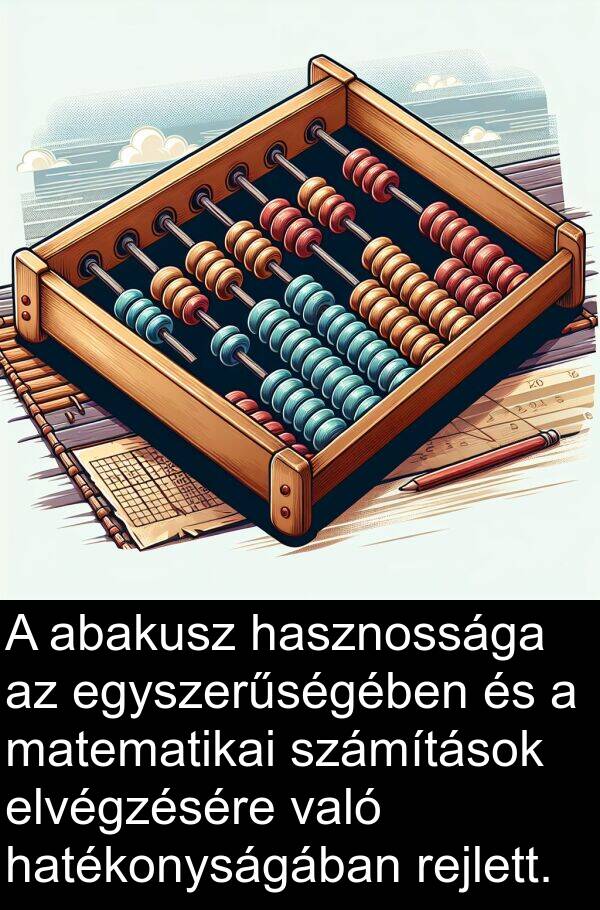 való: A abakusz hasznossága az egyszerűségében és a matematikai számítások elvégzésére való hatékonyságában rejlett.