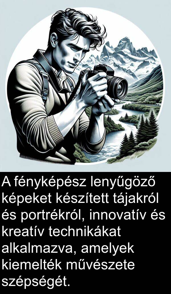 művészete: A fényképész lenyűgöző képeket készített tájakról és portrékról, innovatív és kreatív technikákat alkalmazva, amelyek kiemelték művészete szépségét.