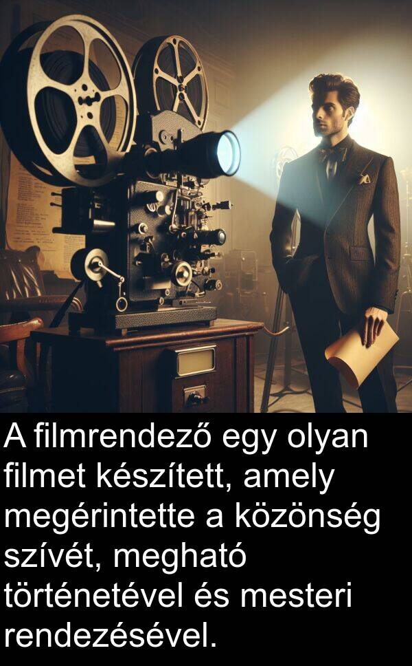 mesteri: A filmrendező egy olyan filmet készített, amely megérintette a közönség szívét, megható történetével és mesteri rendezésével.