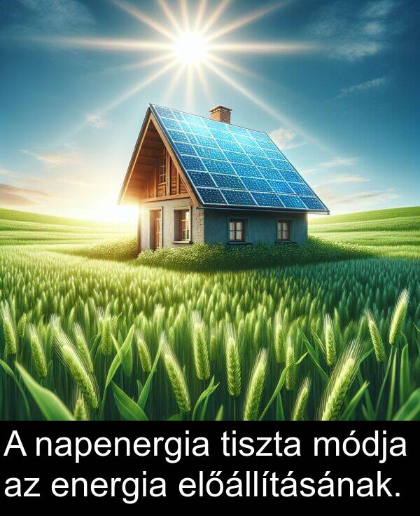 energia: A napenergia tiszta módja az energia előállításának.