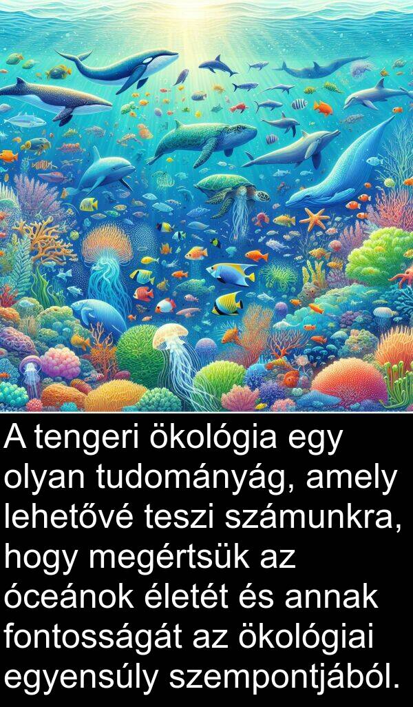 egyensúly: A tengeri ökológia egy olyan tudományág, amely lehetővé teszi számunkra, hogy megértsük az óceánok életét és annak fontosságát az ökológiai egyensúly szempontjából.