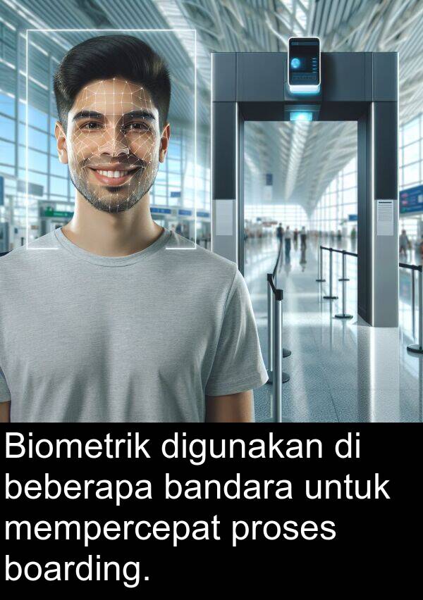 bandara: Biometrik digunakan di beberapa bandara untuk mempercepat proses boarding.