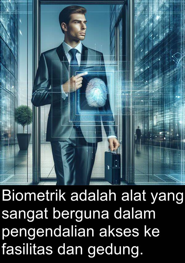 pengendalian: Biometrik adalah alat yang sangat berguna dalam pengendalian akses ke fasilitas dan gedung.