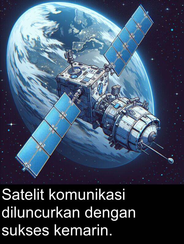 kemarin: Satelit komunikasi diluncurkan dengan sukses kemarin.