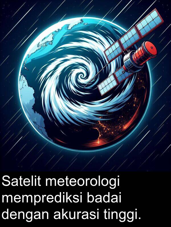 badai: Satelit meteorologi memprediksi badai dengan akurasi tinggi.