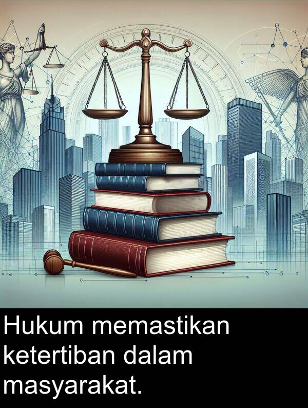 memastikan: Hukum memastikan ketertiban dalam masyarakat.