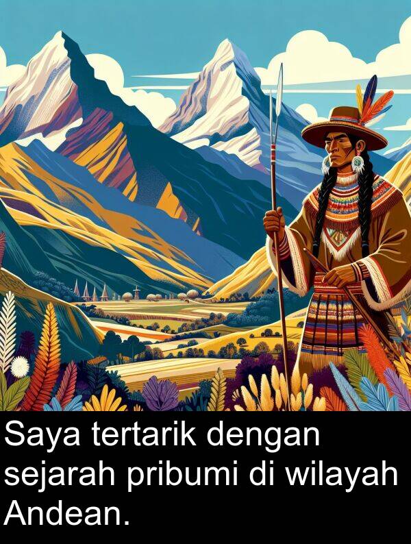 wilayah: Saya tertarik dengan sejarah pribumi di wilayah Andean.