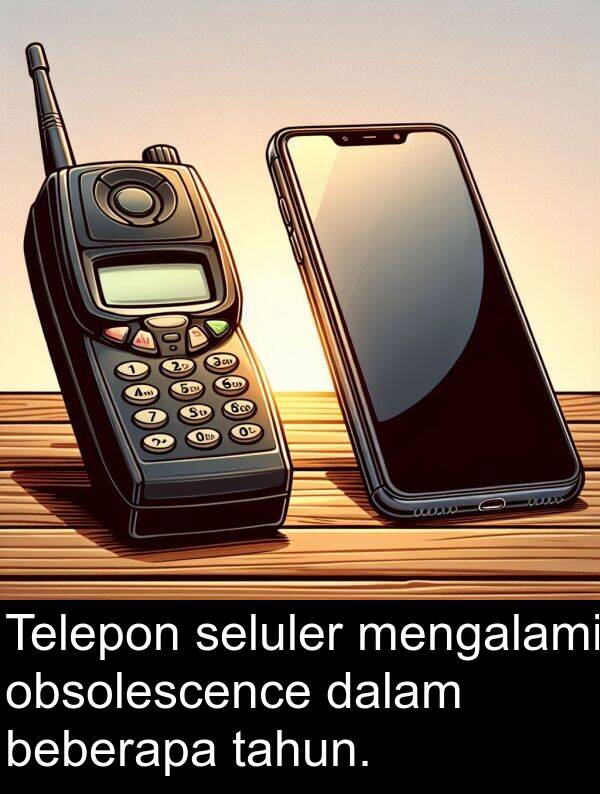 obsolescence: Telepon seluler mengalami obsolescence dalam beberapa tahun.