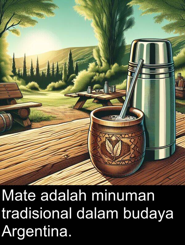 minuman: Mate adalah minuman tradisional dalam budaya Argentina.