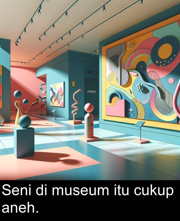 cukup: Seni di museum itu cukup aneh.