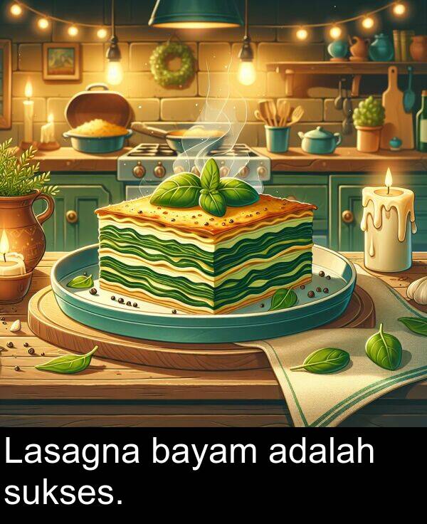 bayam: Lasagna bayam adalah sukses.